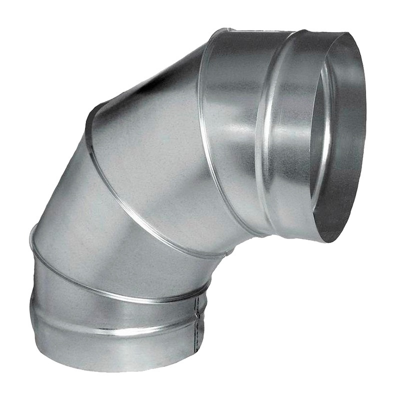 Отвод круглого сечения, из оц. стали толщ. 0.5 Ø100-Ø1000 Отвод круглого сечения, из оц. стали толщ. 0.5 Ø100-Ø1000